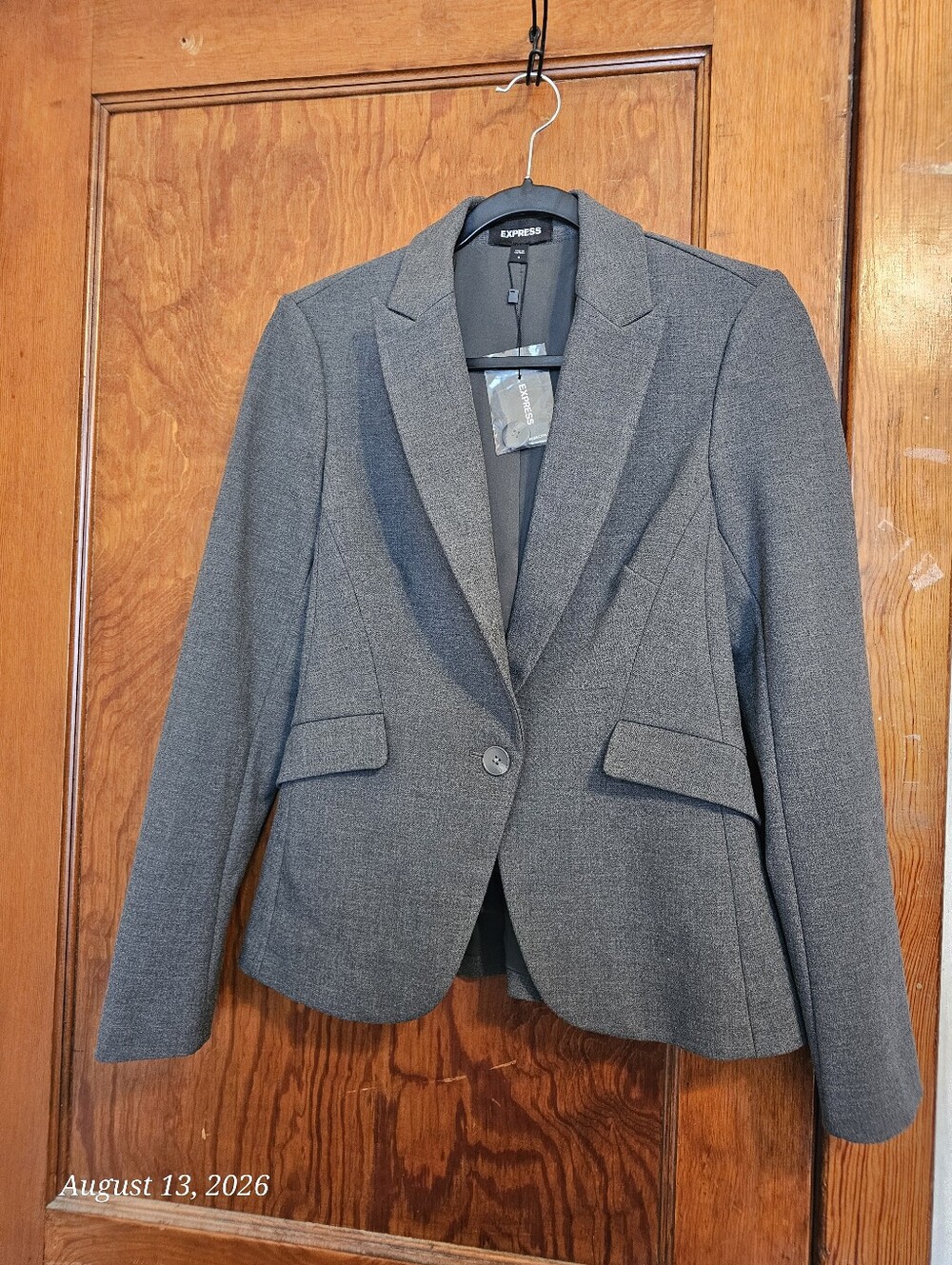 Express Men's Heather Gray Pea Coat